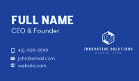 Tech Blue Hexagon Business Card Image Preview