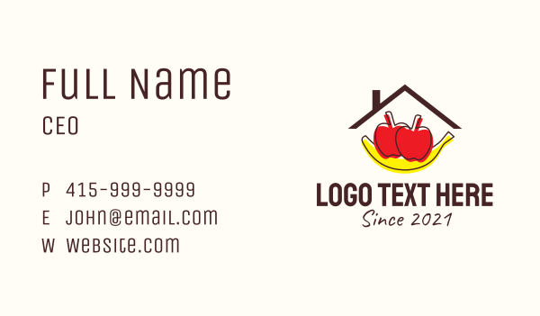 Fresh Fruit House Business Card Design Image Preview