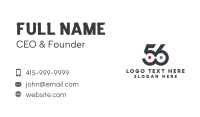 Modern Number 56  Business Card Image Preview