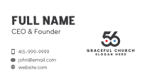 Modern Number 56  Business Card Image Preview