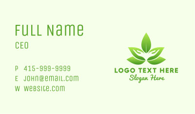 Therapeutic Leaf Hand Business Card