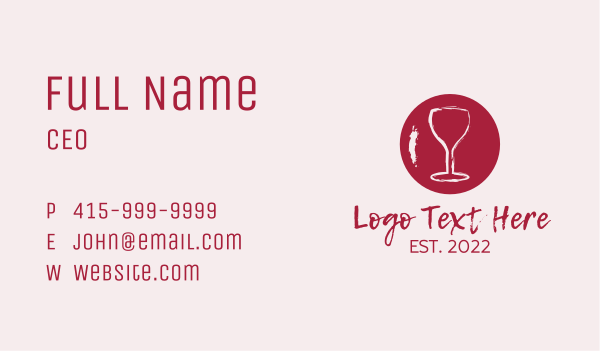 Wine Watercolor Paint  Business Card Design Image Preview