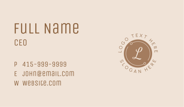 Stylish Fashion Lettermark Business Card Design Image Preview