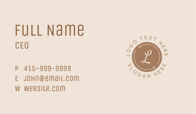 Stylish Fashion Lettermark Business Card Image Preview