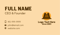 Brown Mountain Hat Business Card Image Preview