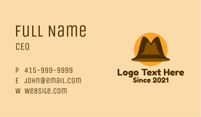 Brown Mountain Hat Business Card Image Preview