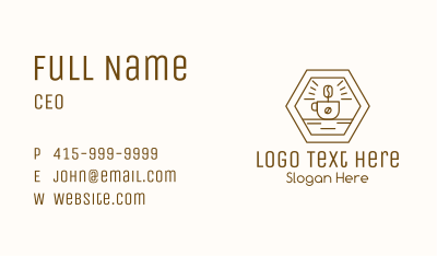 Brown Coffee Plant Business Card Image Preview