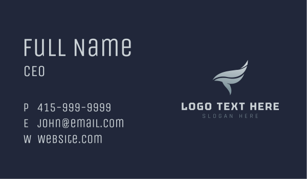 Tech Wing Wave Business Card Design Image Preview