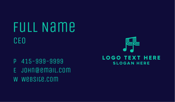 Music Note Musical  Business Card Design Image Preview