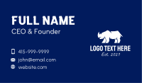 White Rhino Silhouette  Business Card Image Preview