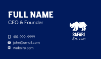 White Rhino Silhouette  Business Card Image Preview