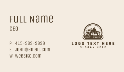 Farm Truck Transport Business Card Image Preview