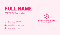 Pink Flower Letter Business Card Image Preview