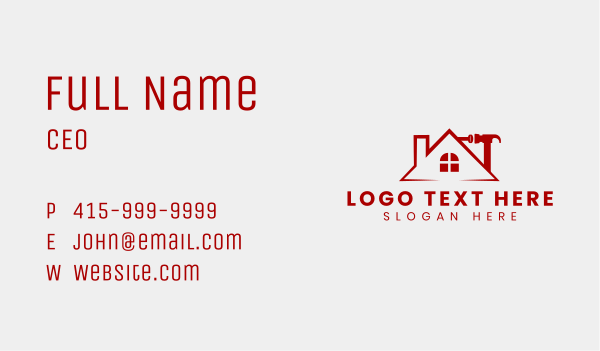 Home Roof Repair Business Card Design Image Preview