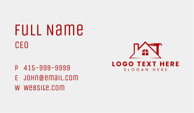 Home Roof Repair Business Card Image Preview