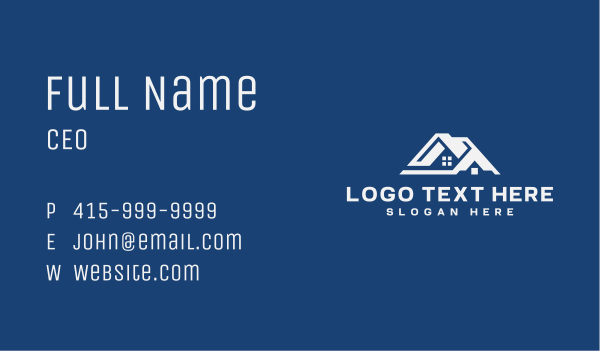 Construction Property Roofing Business Card Design Image Preview