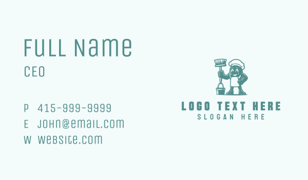 Cleaning Sanitation Housekeeper Business Card Design Image Preview