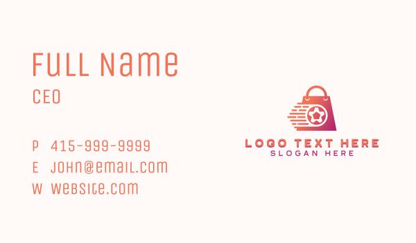 Football Shopping Bag Business Card Design Image Preview