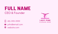 Pink Gymnast Balance Business Card Image Preview
