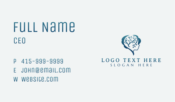 Tree Mental Health Business Card Design Image Preview