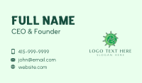 Green Eco Leaves Business Card Design