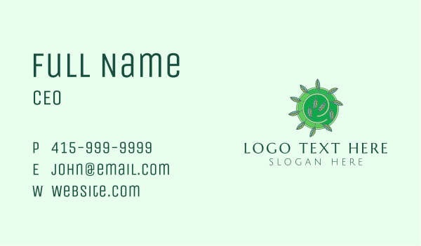 Green Eco Leaves Business Card Design Image Preview