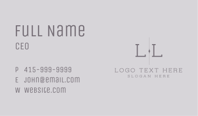 Generic Company Letter Business Card Image Preview