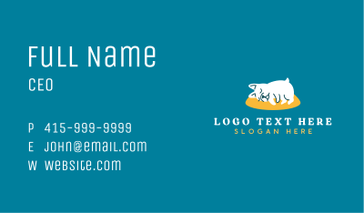 Sleeping Pet Dog Business Card Image Preview