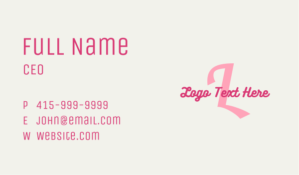 Beauty Cosmetic Lettermark Business Card Design Image Preview