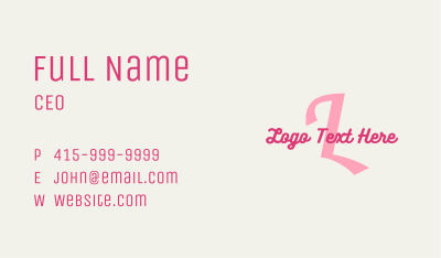 Beauty Cosmetic Lettermark Business Card Image Preview