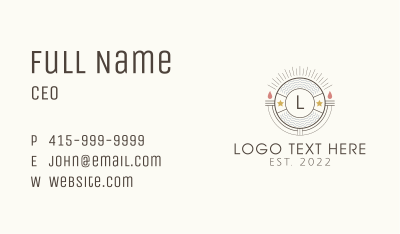 Beach Badge Letter Business Card Image Preview
