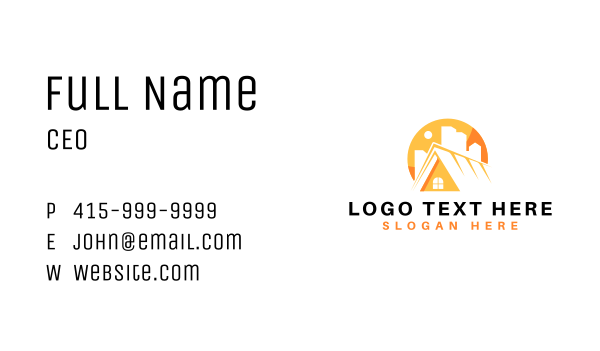 House Roofing Contractor Business Card Design Image Preview