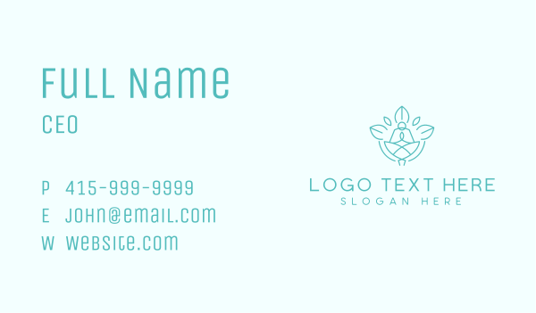 Yoga Lotus Fitness Business Card Design Image Preview