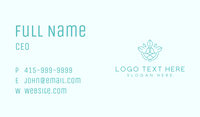 Yoga Lotus Fitness Business Card Image Preview