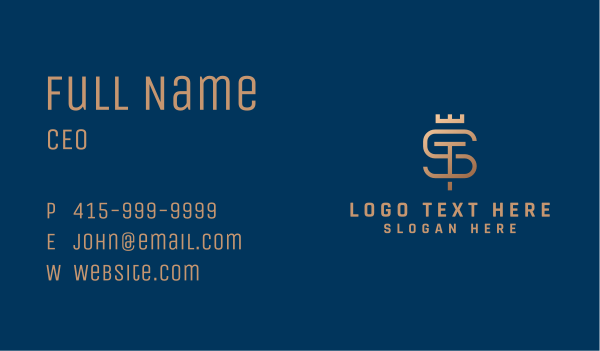 Corporate S & T Monogram Business Card Design Image Preview