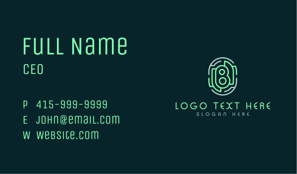 Digital Tech Letter B Business Card Design Image Preview