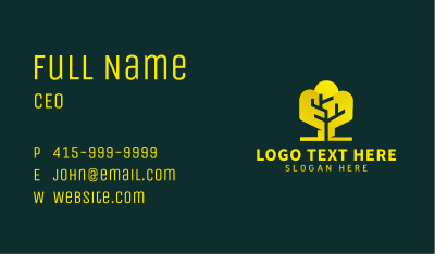 Yellow Tree Nature Business Card Image Preview