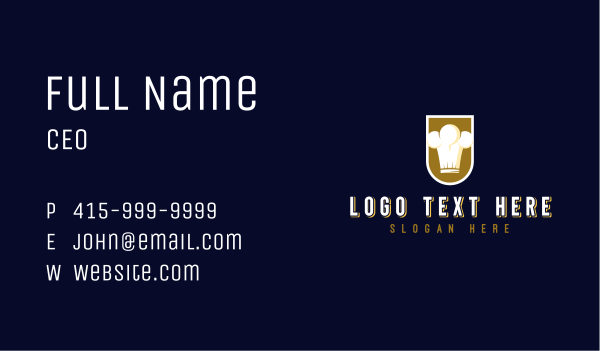 Chef Toque Hat Business Card Design Image Preview
