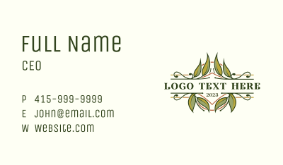 Nature Leaf Garden Business Card Image Preview