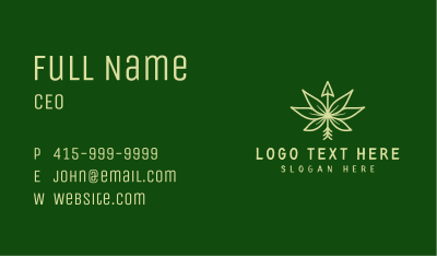 Cannabis Arrow Drug Business Card Image Preview