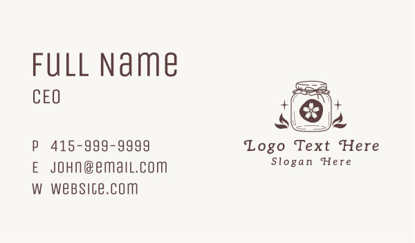 Rustic Flower Jar Business Card Design Image Preview