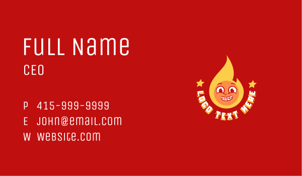 Retro Fire Restaurant Business Card Design Image Preview