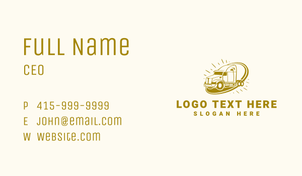 Trucking Transport Service Business Card Design Image Preview