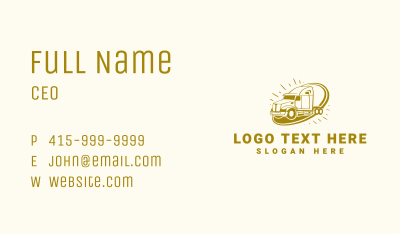 Trucking Transport Service Business Card Image Preview