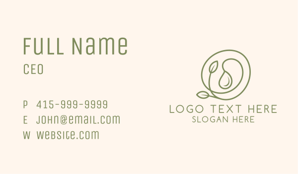 Natural Essential Oil Diffuser Business Card Design Image Preview
