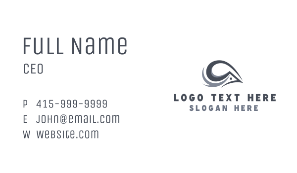 Roofing Swoosh Contractor Business Card Design Image Preview