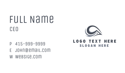 Roofing Swoosh Contractor Business Card Image Preview