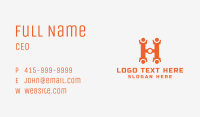 Orange Hardware Letter H Business Card Image Preview