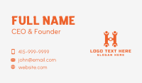 Orange Hardware Letter H Business Card Preview