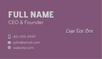Vintage Gothic Wordmark Business Card Image Preview